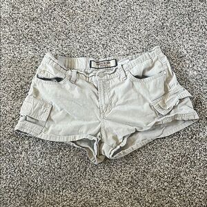 Paris Blues Low Rise Tan Cargo Shorts